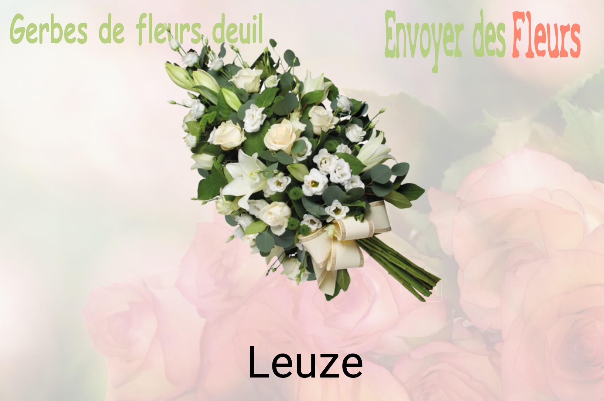 Gerbe de fleurs de deuil livrée à Leuze
